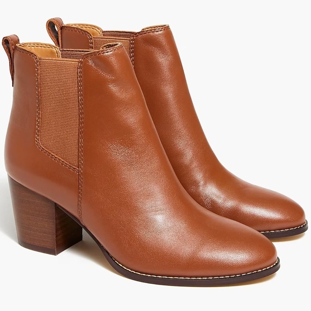 J. Crew Brown Rory Leather Bootie | Size 9